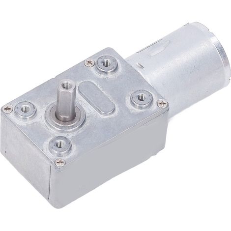 Moteur à engrenages à vis sans fin réducteur 12V 2W, rotation CW CCW réglable, couple élevé, auto-blocage, 0-50 tr/min (1/5)