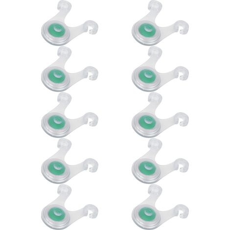 Lot de 10 guirlandes lumineuses LED vertes pour le camping, en silicone, à suspendre à une tente ou un campeur. (1/5)