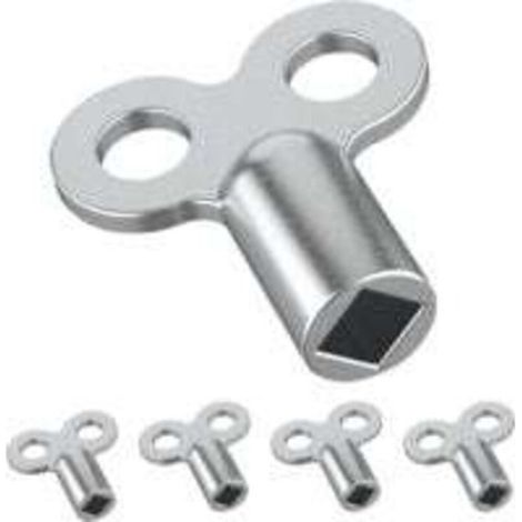 Lot de 5 clés pour purgeur radiateur, outil métal 5mm×5mm, clé spéciale pour vanne d’air, dégonflage et entretien facile du chauffage