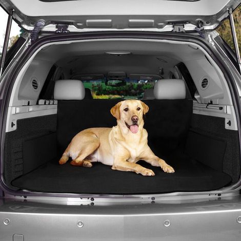 Doublure de coffre pour VUS, housse de coffre pour chien, polyvalente, tapis de siège imperméable pour chien, lavable, noir standard (154,9 x 104,1 cm) (1/5)