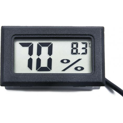 Mini digital hygrometer with probe for indoor and outdoor use, integrated electronic thermometer and hygrometer, and 1.5 meter long probe cable.--BIEMMEDUE (1/4)