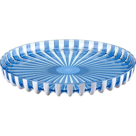 Runder Pin Up Vassoio 310x35 azzurro/bianco aus bioplastik