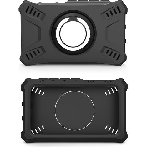 Étui en silicone noir pour mini oscilloscope DS213 avec 1 support annulaire (1/5)