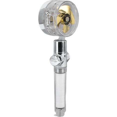 Pommeau de Douche Pommeau de Douche à Hélice Portatif avec Pommeau de Douche Turbo à Jet de Douche Hydro Haute Pression avec Filtre 3 Modes D'eau Oultet (1/5)