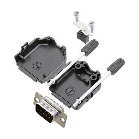 TRU COMPONENTS TCDPPK09BKDMPK 7708820K Kit embase SUB-D mâle 180 ° Nombre de pôles: 9 fût à souder 1 (1/2)