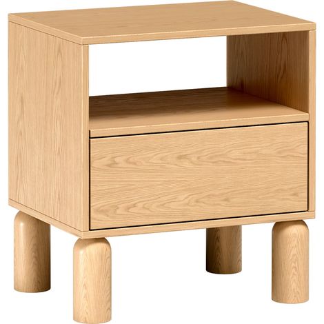 Selsey Sanden - Nachttisch mit 1 Schublade, Eiche Bookmatch, 54 cm (1/5)