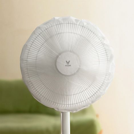 Housse de Protection pour Ventilateur sur Pied 45 cm, Housse Anti-Poussière et Anti-Humidité en PEVA, Bord Élastique, Lavable et Réutilisable, Modèle Demi-Couverture, Lot de 1