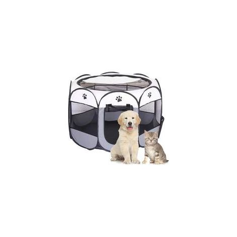 Duscdesp Clôture Portable pour Chien, Parc pour Chien Produits pour l'intérieur et l'extérieur, Toile Oxford imperméable Parc pour Chiots, Convient aux Petits Chats, Chiens, Lapins (Gr (1/5)