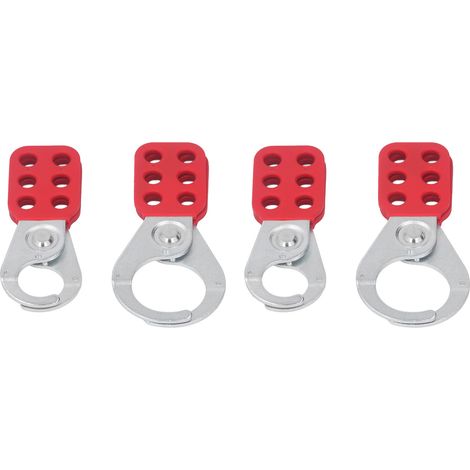 Set mit 2 industriellen Sicherheitsschlössern, 6-Loch-Bügel mit Nylongriff, robustem Stahl, Diebstahlsicherung, Größen 1 Zoll und 1,5 Zoll (1/5)
