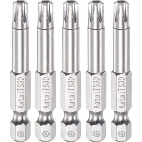 5 pièces T30 arrière points Torx embouts serrage avec longueur 1/4 pouces longueur, magnétiques (1/5)