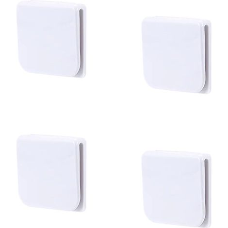 Clips de Rideau de Douche, 4 Pcs Clips de Douche Auto- adhésifs, Clips de Protection pour Douche, Clips de Protection Anti-éclaboussures, pour Tenir Le Rideau de Douche et Le Ridea (1/5)