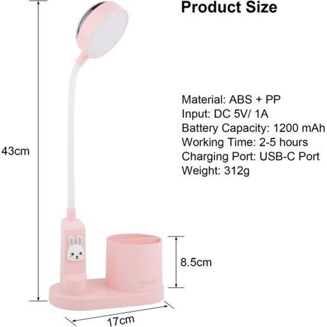 Lampe De Table - Projecteur D Etoiles - Bras Flexible - 3 Niveaux Luminosite - Rechargeable 2000 mAh - Pour Enfant - 1 Unite (1/5)