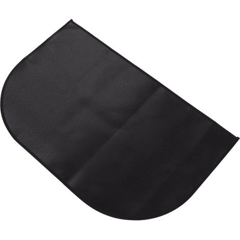 Tapis anti-feu, ignifugé, résistant à la chaleur, pliable, pour cheminée, camping, noir, 50 x 80 cm / 19,7 x 31,5 pouces (1/5)
