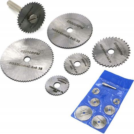 Rosfix Set Trennscheiben + Adapter für einen Schraubendreher, 7-tlg.