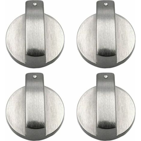 Lot de 4 boutons de cuisinière à gaz en alliage de zinc – Dimensions 6mm – Résistance à la friction – Design moderne pour cuisine (1/4)
