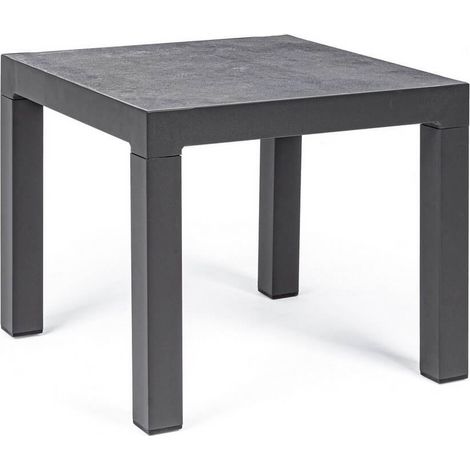 Tavolino antracite in alluminio stile industrial cm 50x50 (1/5)