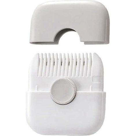 2-in-1 Haarschneider, Friseurkamm, Pony-Trimmer, Mini-Make-up-Werkzeuge für Zuhause, Grau (1/5)