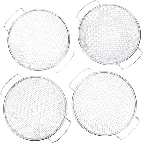 Ensemble de 4 tamis à terre de 30 cm avec poignée, mailles de 3,2 mm, 6,35 mm et 7,94 mm, pour seau de 19 litres. (1/5)