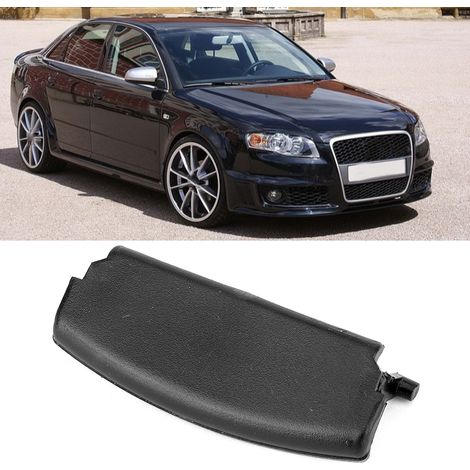 Abdeckung für die Mittelkonsolen-Armlehne mit Schnallenknopf, passend für Audi A4 B6 (2002–2007), Schwarz (1/5)