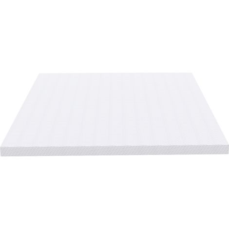 Matelas 120x200 cm en mousse froide 7 zones H3, housse lavable Oeko-Tex, ergonomique avec poignées, 5 cm d'épaisseur, blanc, pour lit double CHICFURN (1/5)