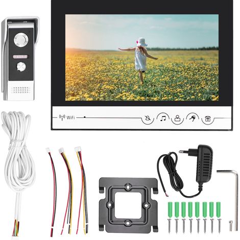 Sonnette Connectée WiFi HD avec Interphone Vidéo pour Maison et Appartement 100‑240V (1/5)
