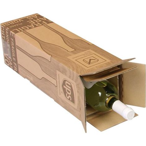 Flaschenkarton PTZ 2-wellig Maße 107x107x390mm Qualität 2.3BC braun postgeprüft braun (1/3)
