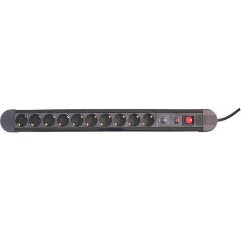 Base 10 Prises de courant avec protection contre les surcharges et les surtensions Noir Electro DH 36.260 8430552121823