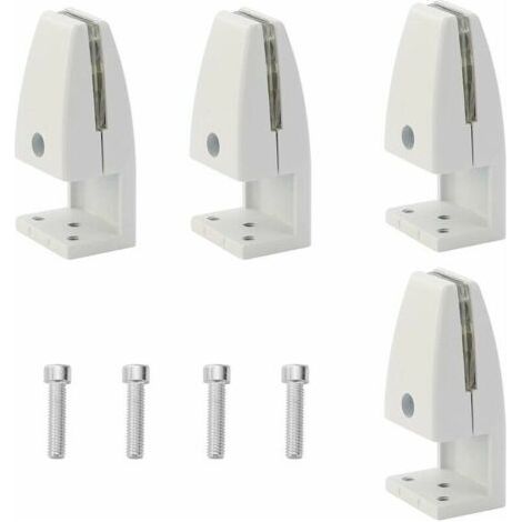 Lot de 4 pinces de séparation de bureau, en alliage d'aluminium, clips de protection contre les éternuements, clips pour panneau d'intimité pour salle de classe (5–20 mm) (1/5)