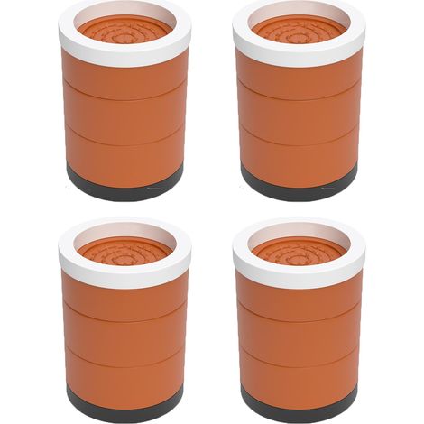 Rehausseurs de meubles - 4 pièces, rehausseurs de canapé en plastique, hauteur de13 cm, pieds de support robustes, for lit, table, chaise, canapé (Brown,13cm) (1/3)