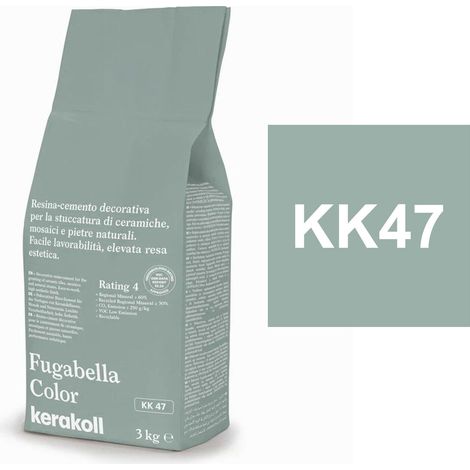 Kerakoll FUGABELLA COLOR KK47 resina stucco piastrelle mosaici marmi 3 KG (1/4)