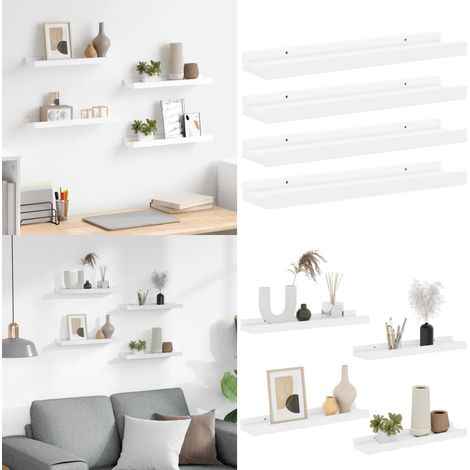Wandregale 4 Stk. Weiß 40x9x3 cm - Wandregal - Regal Weiß - Möbel Für Die Wand - Badezimmerregal - Küchenregal - Home & Living (1/5)