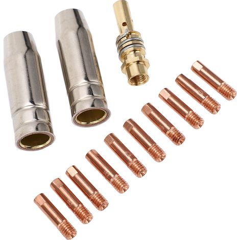 Ensemble de 13 buses conductrices en cuivre rouge pour torche de soudage, de rechange (1/5)