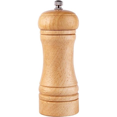 Moulin à poivre en bois de 5 pouces, sel grossièreté réglable et (1/5)