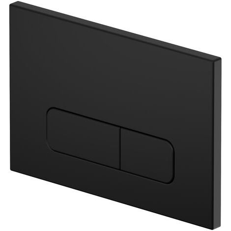 Piastra pulsante nera opaca compatibile con Geberit Duofix Sigma / Delta doppio sciacquo (1/3)