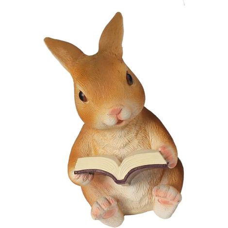 1PC Figurines Statues de jardin, Ornements de résine de lapin Simulation de jardin Sculpture animal Sculpture Figurines Jardin (1/5)