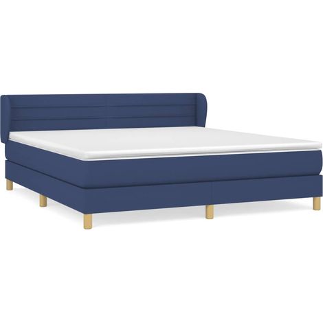 Maison Exclusive - Boxspringbett mit Matratze Blau 160x200 cm Sto