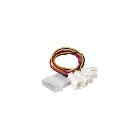 ventilateur PC Câble Y [4x ventilateur PC mâle 3 pôles - 1x Alimentation IDE mâle 4 pôles] 0.15 m no (1/2)