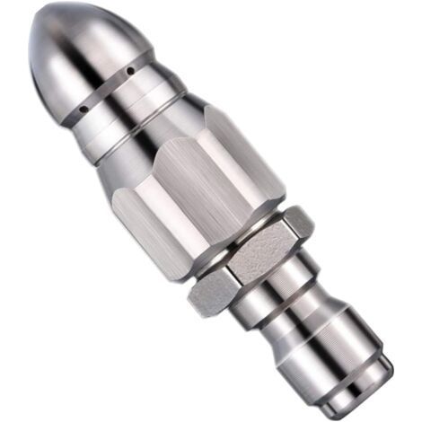 Stainless Steel High Pressure Cleaning Nozzle for Unblocking Drains(for 1/4" Hose), for Pressure Washer, Back Jet Nozzle/Rocket Nozzle (1/5)