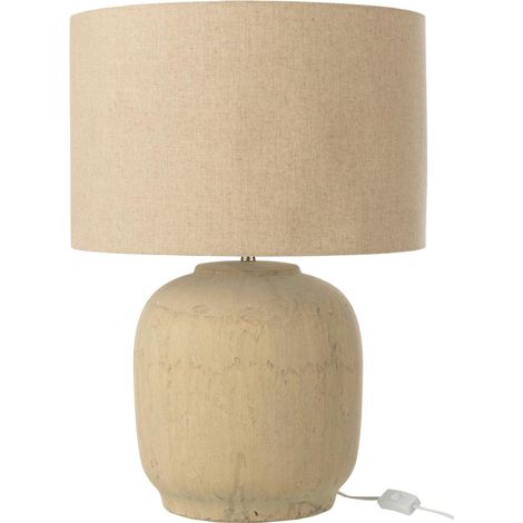 Lampe à Poser en Terre Cuite "Mia" 64cm Beige