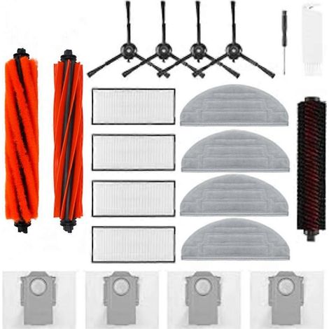 Set mit 21 Ersatzteilen für den Roborock S8 Pro Ultra Saugroboter: Doppelhauptbürste, Seitenbürste und HEPA-Filter. (1/5)
