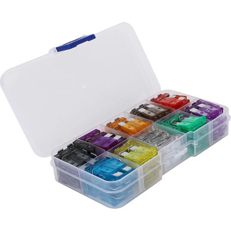Kit 100 fusibles à lame en laiton zingué, assortiment 235A, fusion rapide, 32V, basse tension (1/5)