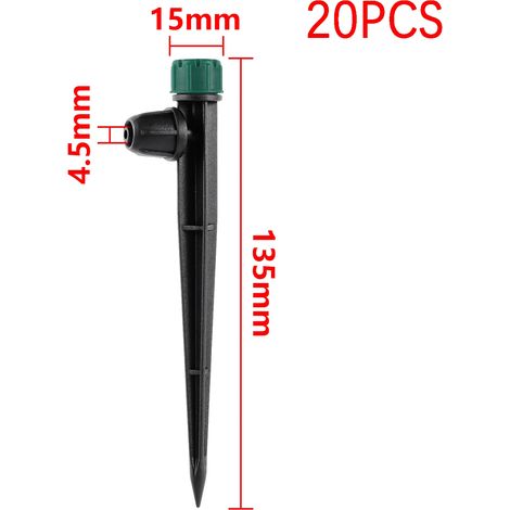(4606 (20 pièces)) Goutteur à 8 trous à pointes, arrosage automatique à 360° pour jardin et serre, transmetteur d'irrigation (1/5)
