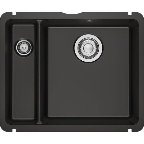 Évier de cuisine Kubus Fraceram KXK 160-37-12 anthracite - 545 x 454 mm - sous-meuble 60 cm - vidage manuel - Franke (1/2)