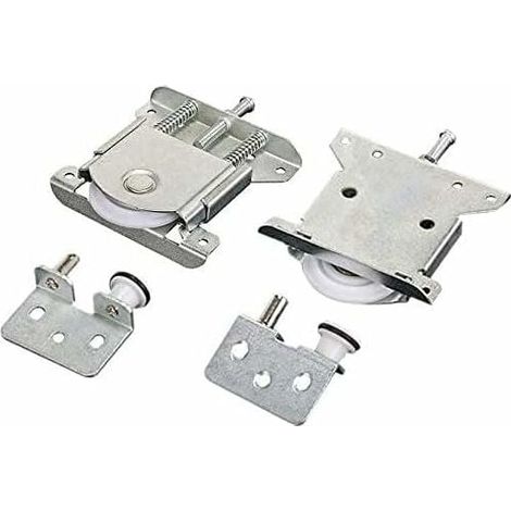 2 pièces Roulette Porte Coulissante placard,Pièces de porte coulissantes pour porte de garde-robe,roues,rouleaux,armoire Runners Guides,Roulette Placard Coulissant Armoire Porte Rouleau,Charge 30 kg (1/5)