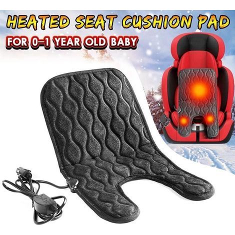 12V Coussin chauffant universel pour siège auto bébé couverture chauffante hiver automne tapis maison (1/5)
