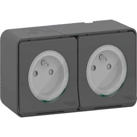 Schneider Electric MUREVA STYL Steckdose grau wasserdicht