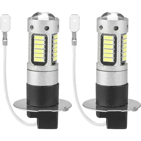 Kit de 2 ampoules LED H3 Super pour feux de brouillard et feux de jour (DRL), blanc 6000K (1/5)