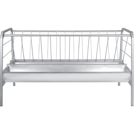 Mophorn 2-in-1 Heuraufe und Futtertrog, 352 L Fassungsvermögen, 147 cm Futterstation für Ziegen, aus Stahl für Schafställe, Bauernhöfe und Pferdeboxen (1/5)