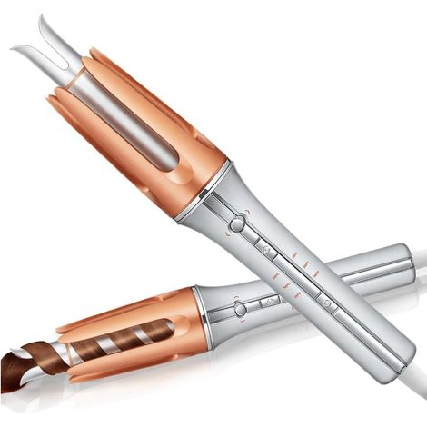 Fer à friser automatique, 1 1/4 pouce, 3 réglages de température, chauffage rapide, rotation bidirectionnelle, anti-brûlure, rotation anti-emmêlement, arrêt automatique après le coiffage. (1/5)