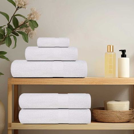 vidaXL Hand Towels "FROGN" 4 pcs White 50x100 cm 360 gsm (1/5)